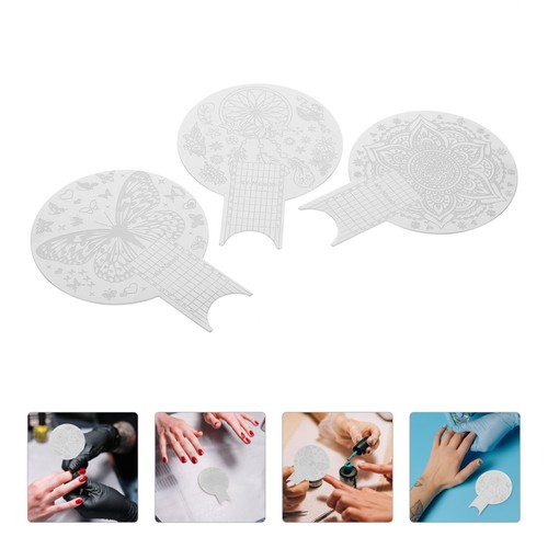 3pcs manicure templates nail - 3pcs,