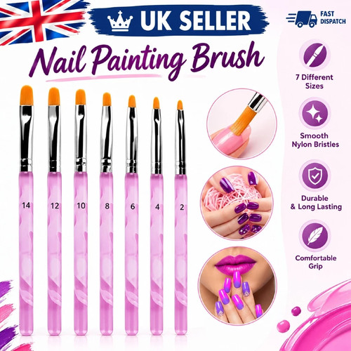 Pcs purple nail brush - 7,