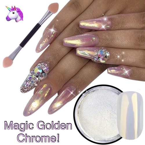 Nail powder golden - nail,