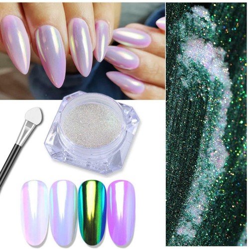 Aurora unicorn nail chrome - unicorn,
