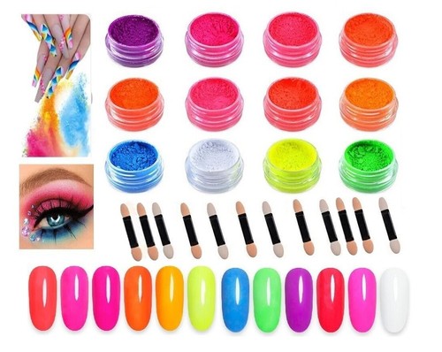 Nail art powder neon - art,