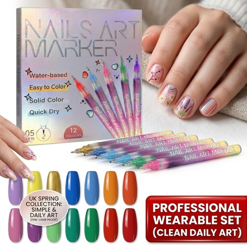 Pro nail art pens - set, 0.5mm
