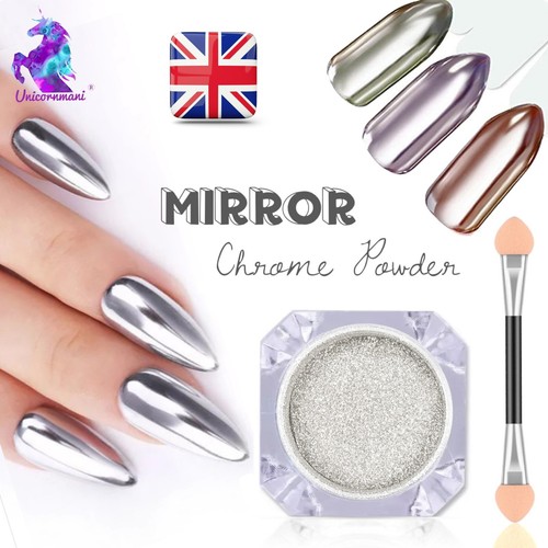 Silver mirror nail - silver,