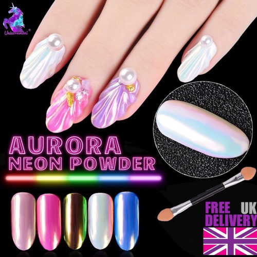 Aurora neon nail powder mirror - powder,