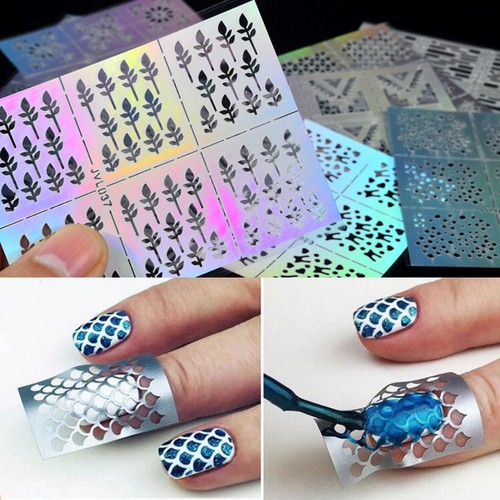 24pcs sheets nail art hollow - 24pcs,