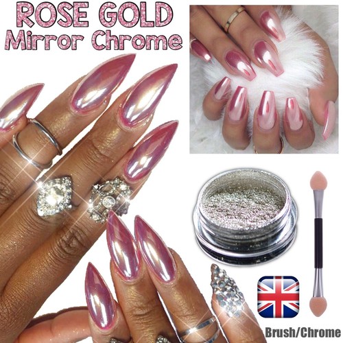 Rose gold nail mirror - gold,