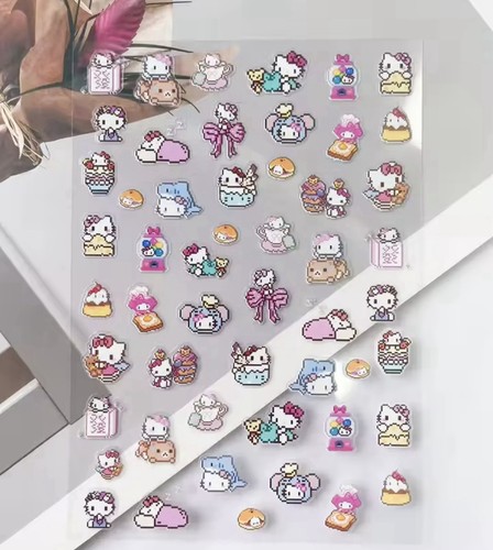 Hello kitty nail - nail, art