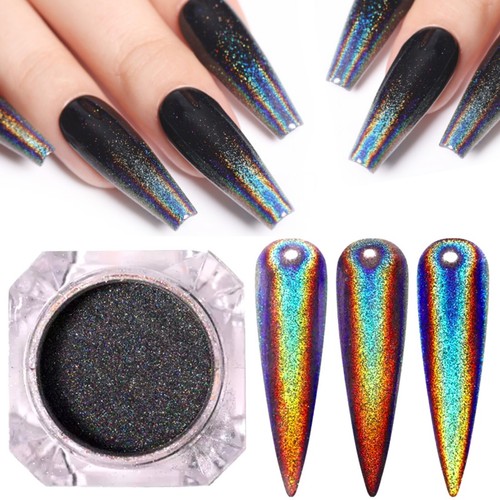 Black holographic shiny - black,