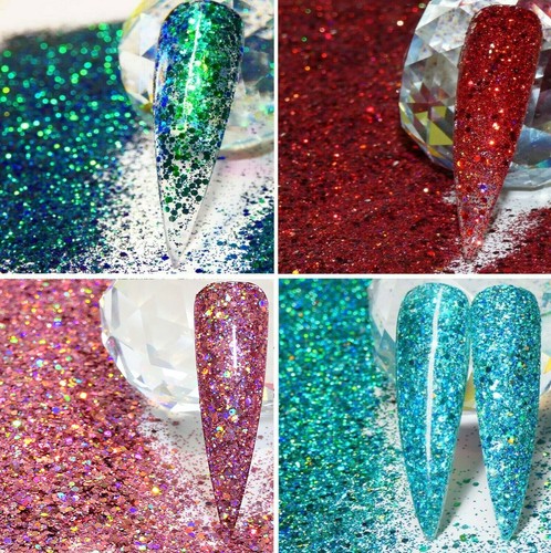 Glitter nail art - glitter, resin