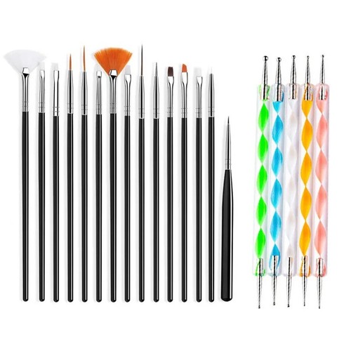 20pcs nail art brushes set - art,