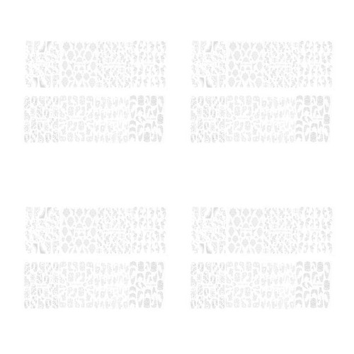 White nail stamp with - nail,