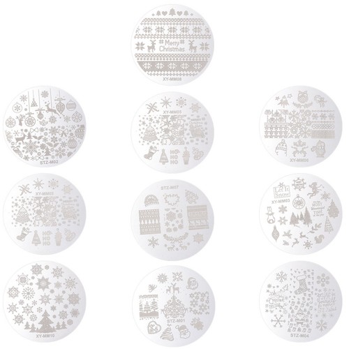 Christmas nail art stamp - christmas,