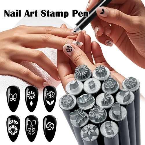 Nail art stamp - nail, set